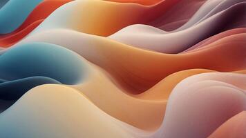 Abstract wave of colors blending in a smooth gradient. photo