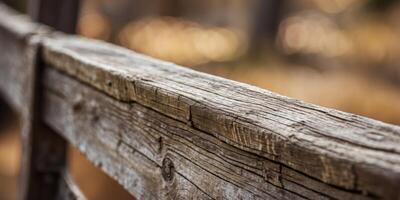 Historic Weathered Wooden Fence with Rustic Finish. photo