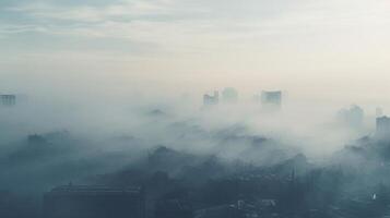 Foggy Futures A thoughtprovoking representation of the potential consequences of unchecked urban pollution, shrouding the city in an ominous haze. photo