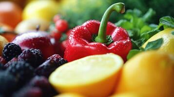Close up shots of various fruits and vegetables that have been genetically modified, visually displaying the visible differences in size and appearance compared to their nonmodified photo