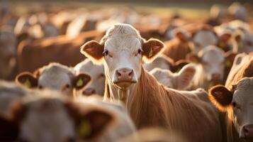 The deafening sound of mooing and bleating echoes throughout the feedlots as the robust livestock jostle for position at the crowded troughs. photo