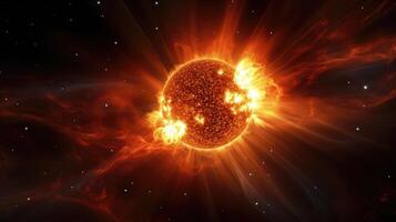 Brilliant and menacing, the intense solar flares serve as a reminder of the immense power and volatility of our nearest star. photo