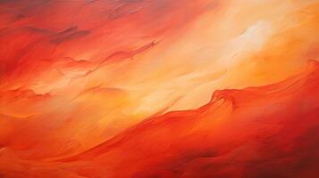 Thick clouds of intense reds and oranges create a fiery and dramatic abstract display. photo