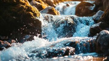 Immersed in the healing power of nature, using the waterfalls energy to enhance mindful breathing techniques. photo