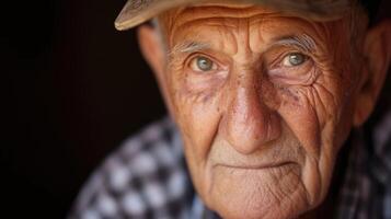 A man in his 90s with an air of wisdom and calmness that comes with age and experience photo