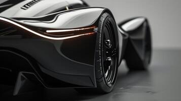 The camera focuses on the sleek and seamless integration of the halo rings into the headlights giving the vehicle a cohesive and sleek look photo