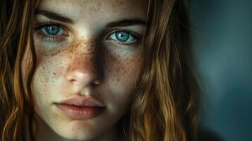 The determined gaze of a young woman determined not to let her current circumstances prevent her from achieving her dreams photo