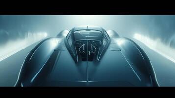 In slowmotion the camera captures the air rushing through the hood scoop and into the engine providing the necessary oxygen for combustion and increasing horsepower photo