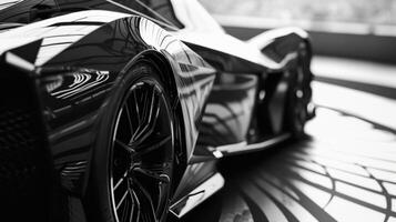 A closeup of the intricate details of the flags monochromatic design with clean lines and geometric shapes photo