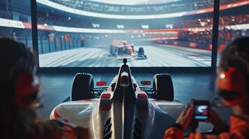 Closeup footage captures the tension and excitement on the faces of team members as they watch their drivers progress on a screen cheering them on with every ping lap photo