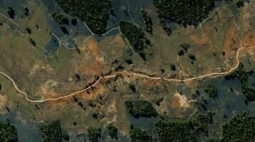 Timelapse satellite imagery displaying the encroachment of deforestation on oncepristine landscapes, highlighting the urgent need for conservation efforts. photo