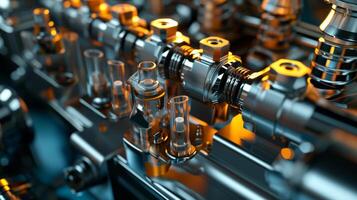A closeup of the oil pump showcasing its crucial role in keeping the engine properly lubricated for smooth and efficient operation photo