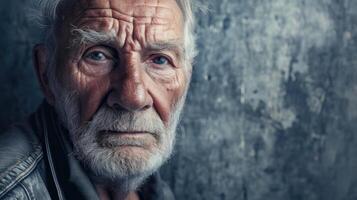 A man in his 60s still strong and determined despite the challenges of aging photo