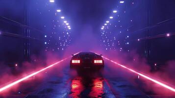 The placement of the lights and smoke forms a hypnotic pathway drawing the viewer deeper into the galactic gateway photo