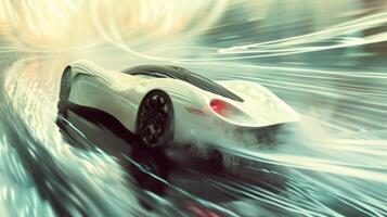 A mystical spellbinding aura radiating from the car drawing in the viewer with its otherworldly charm photo