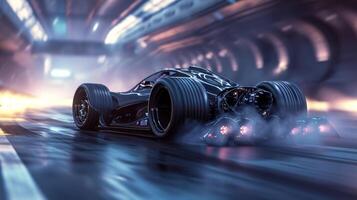 The loud and forceful exhales of nitrous oxide being injected into the engines giving a boost of power and adding to the symphony of sounds on the track photo