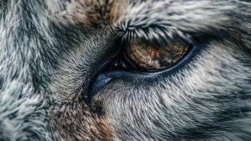 Closeup of a dromedarys eye its dark lashes blending in with its fur as it squints against the strong winds photo