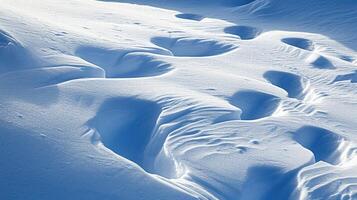 Closeup of the intricate patterns created by the Collared Lemmings as they navigate through the tunnels leaving behind a trail of neatly packed snow photo