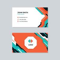 Cool Business Name Card with Unique Graphics vector