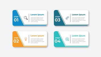 infographic design template with 4 options or steps vector