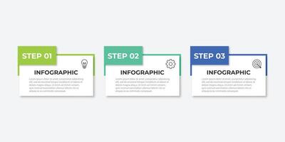 infographic design template with 3 options or steps vector