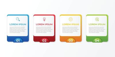 Infographic label design template with icons and 4 options or steps. Can be used for process diagram, presentations, workflow layout, banner, flow chart, info graph.Web vector