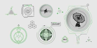 Design elements for infographic of data communication. vector