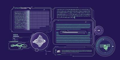 Scientific research data processing interface. vector