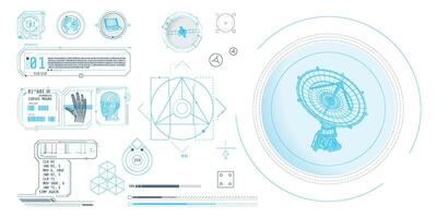 Design elements for infographic of data communication. vector