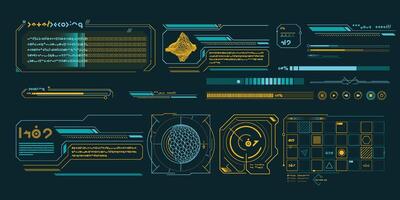 data elements for sci-fi interface infographics. vector