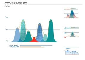 Poster process data charts in color. elements charts. vector