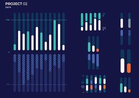 Design business elements charts in color. illustration. vector