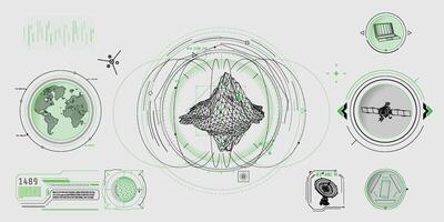 Design elements for infographic of big data. vector