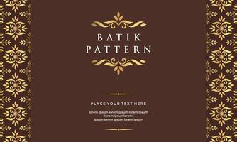 Batik floral pattern Javanese for frame vector