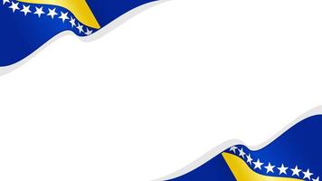 wavy bosnia flag frame background with copy space for text. bosnia and herzegovina national day vector