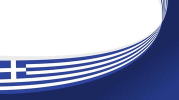 Curved ribbon with flag of Greece on white background with copyspace vector