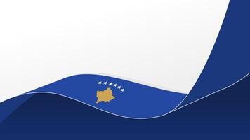 wavy kosovo flag background with copy space for text. kosovo independence day vector
