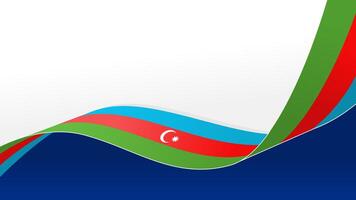 wavy azerbaijan flag background with copy space for text. azerbaijan national day vector