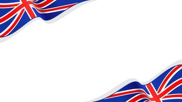 wavy united kingdom flag frame background with copy space for text. united kingdom national day vector
