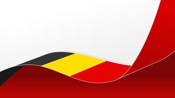 wavy belgium flag background with copy space for text. belgium national day vector