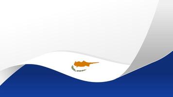 waving cyprus flag background with copy space for text. cyprus national day vector
