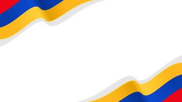 wavy armenia flag frame background with copy space for text. armenia national day vector