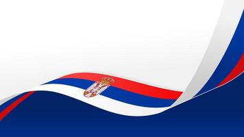 wavy serbia flag background with copy space for text. suitable for serbia independence day vector
