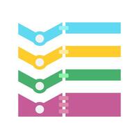 Four horizontal colorful banners with white circles suitable for website headers, social media posts, event invitations, or advertising campaigns vector