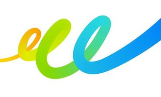 Colorful gradient wavy shape for abstract background. vector