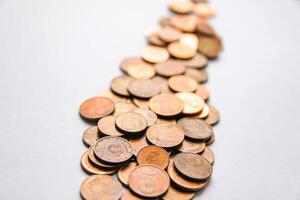Euro coins of different denomination released by Latvia photo