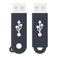 USB Flash disk Data Transfer Black . Portable Storage Flash disk. USB File Storage. vector