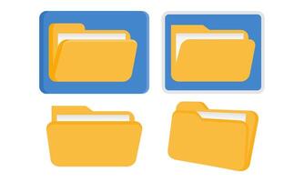 File Manager Icon Illustration. Document Management and File Storage. Yellow File Manager. vector