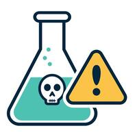 beaker icon, warning symbol vector