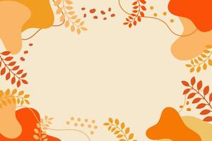 Autumn leaf background abstract background design vector